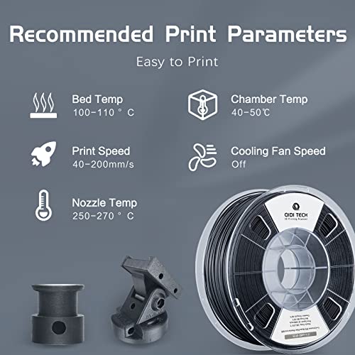 QIDI TECH 1.75mm Glass Fiber ABS Filament 1KG