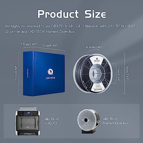 QIDI TECH 1.75mm Glass Fiber ABS Filament 1KG