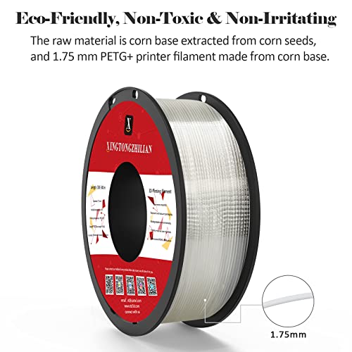 PETG+ 1.75mm Filament - 1Kg Transparent Spool