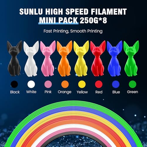 SUNLU High Speed PLA Filament 1.75mm - 8 Rolls