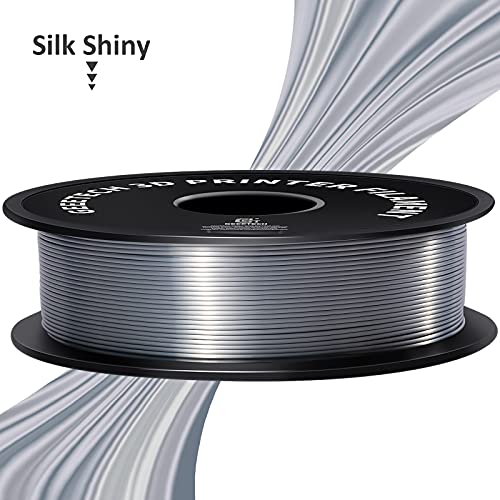 Silk Silver PLA Filament 1.75mm - 1kg Spool