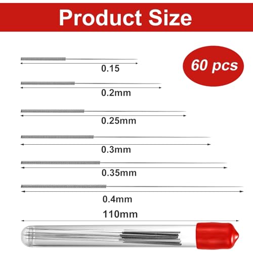 60pcs 3D Printer Nozzle Cleaning Needle Set