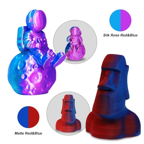 Eono 1.75mm Dual Color Silk PLA Filament Pack