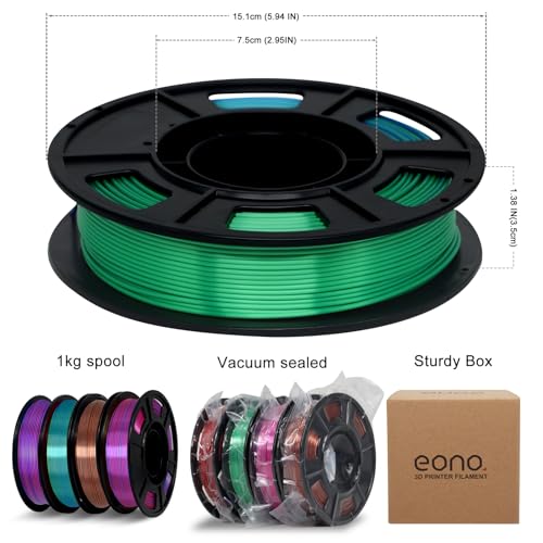 Eono 1.75mm Dual Color Silk PLA Filament Pack
