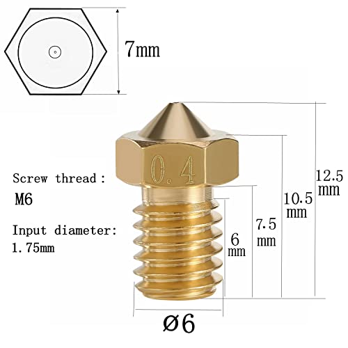 25-Pack V6 3D Printer Nozzles Set