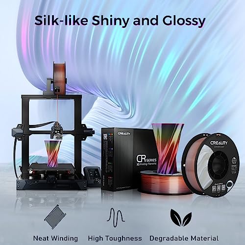 Rainbow Silk Shiny PLA Filament, 1.75mm 1KG