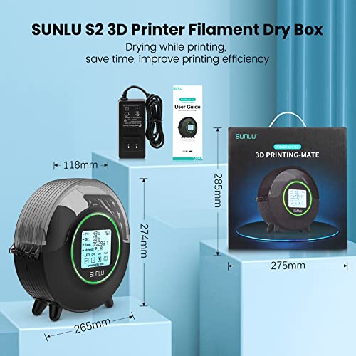 SUNLU S2 Filament Dryer Box for 3D Printing