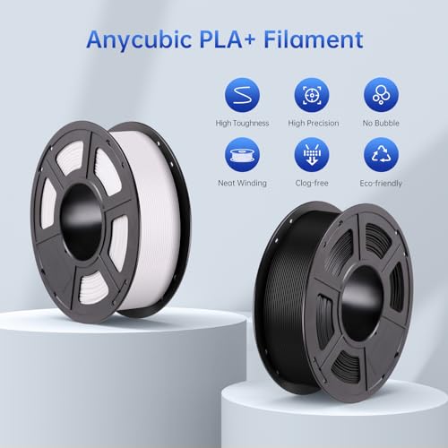 ANYCUBIC PLA+ 1.75mm Black Filament for 3D Printing