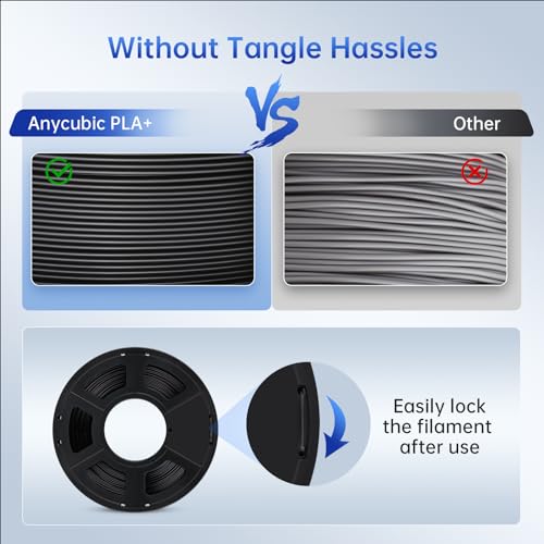 ANYCUBIC PLA+ 1.75mm Black Filament for 3D Printing