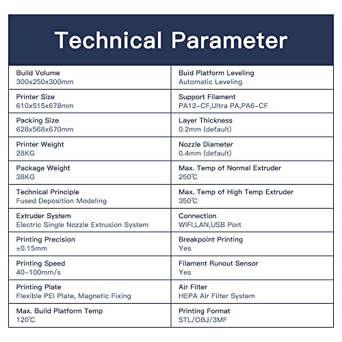 QIDI TECH X-CF Pro Industrial 3D Printer