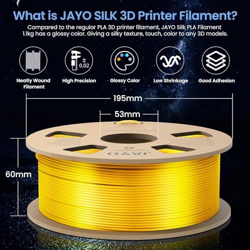 JAYO 1.75mm Metallic Silk PLA Filament 0.65KG
