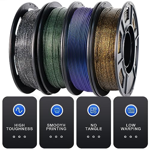 YOUSU Glitter 3D Printer Filament Sample Pack