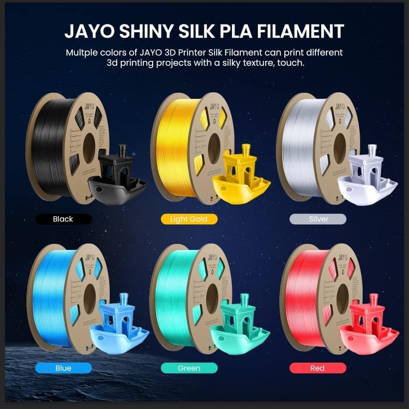 JAYO 1.75mm Metallic Silk PLA Filament 0.65KG