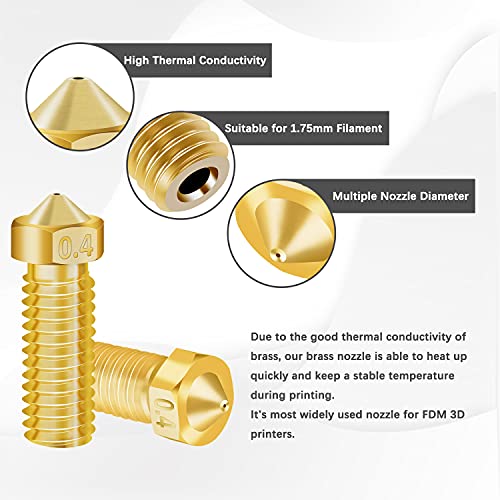 SIMAX3D 30-Pack Brass 3D Printer Nozzles Set