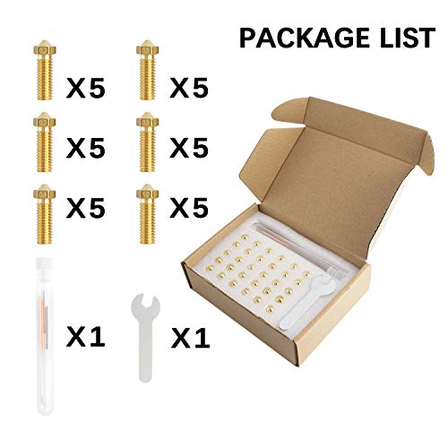 SIMAX3D 30-Pack Brass 3D Printer Nozzles Set