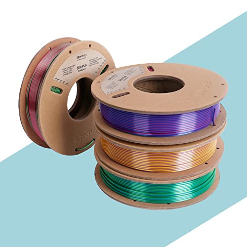 Dual Color Silk PLA Filament 1.75mm 4-Pack