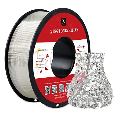 Transparent 1.75mm PETG+ 3D Printer Filament 1kg