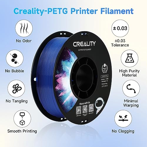Creality PETG 3D Printer Filament 1.75mm - Transparent Blue