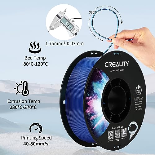 Creality PETG 3D Printer Filament 1.75mm - Transparent Blue