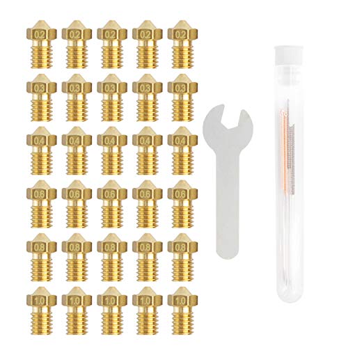 30pcs Brass 3D Printer Nozzle Set with Needles