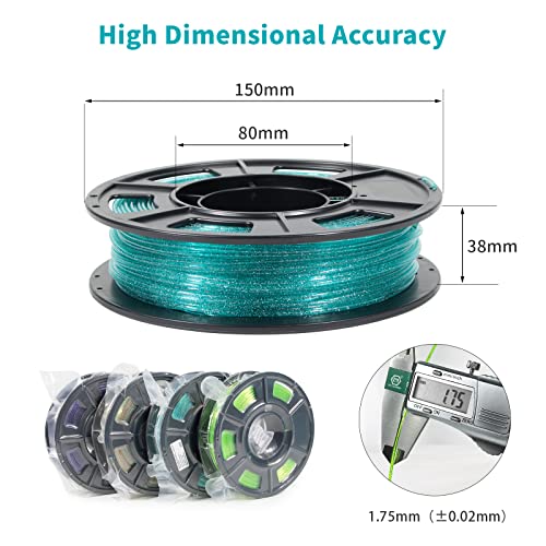 Glitter PETG Filament Bundle - 1.75mm 250g x4