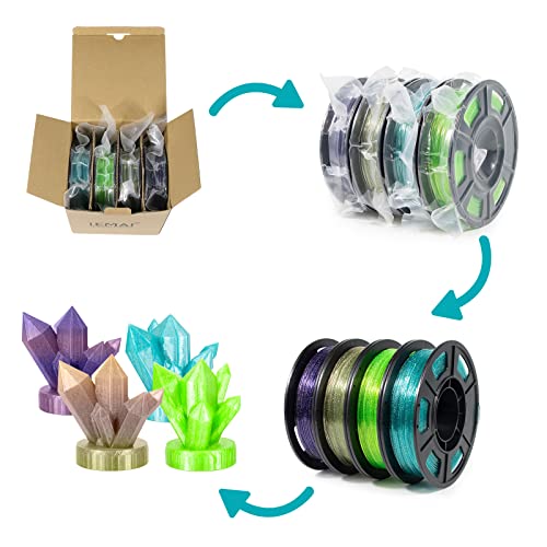 Glitter PETG Filament Bundle - 1.75mm 250g x4