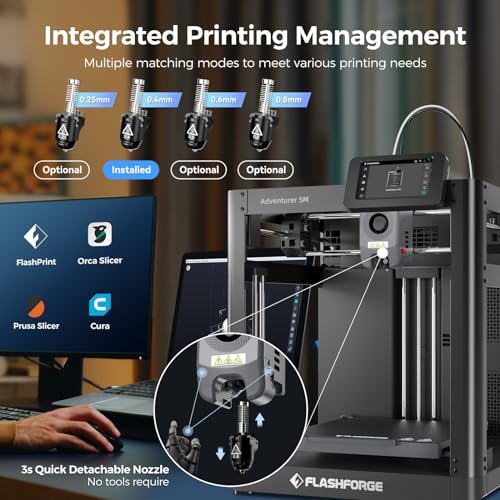 Flashforge Adventurer 5M High-Speed FDM 3D Printer