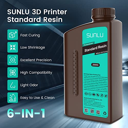 SUNLU 2KG Dark Grey 3D Printer Resin