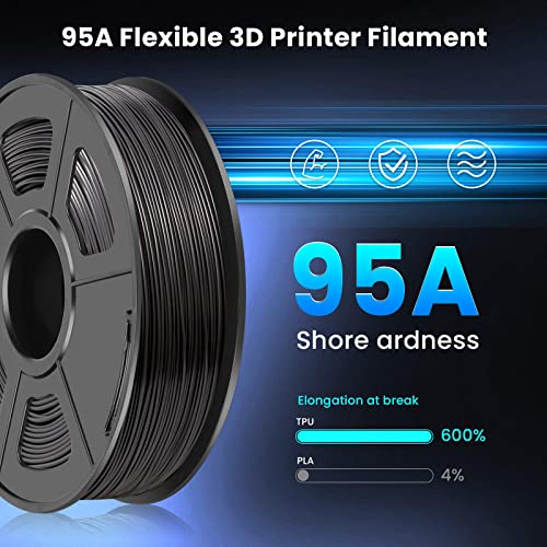 Flexible TPU 3D Printer Filament - Black