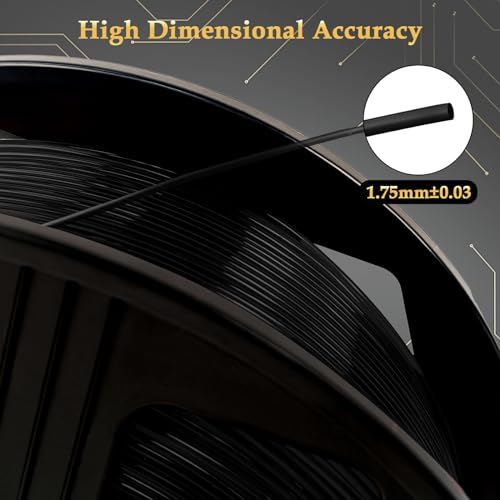Flexible TPU 3D Printer Filament, Black