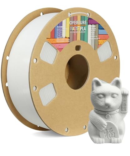 Matte White 3D Printer Filament 1.75mm, 1kg