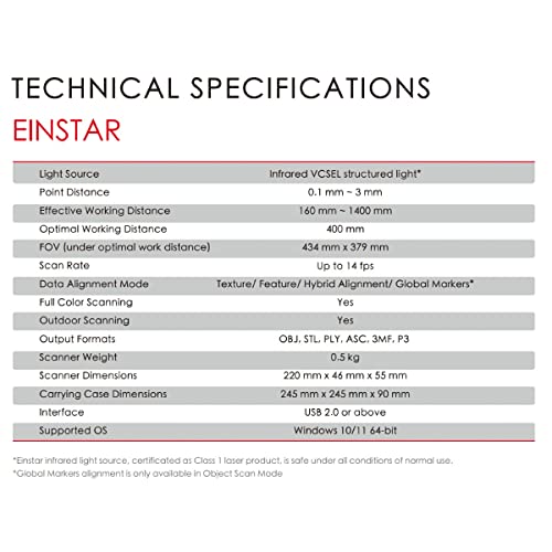Shining3D Einstar Handheld 3D Scanner - Fast & Versatile