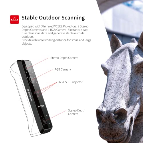 Shining 3D Einstar Handheld 3D Scanner – Detail-Oriented Enhancement for Hair and Body Scanning