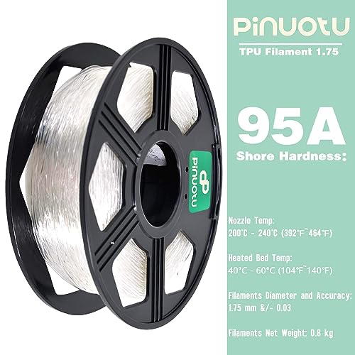 Pinuotu TPU 3D Printer Filament (Transparent)