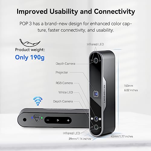 Revopoint POP 3 Handheld 3D Scanner with Dual Axis Turntable