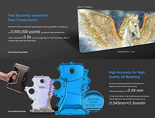 EinScan Pro HD Handheld 3D Scanner: Industrial Pack
