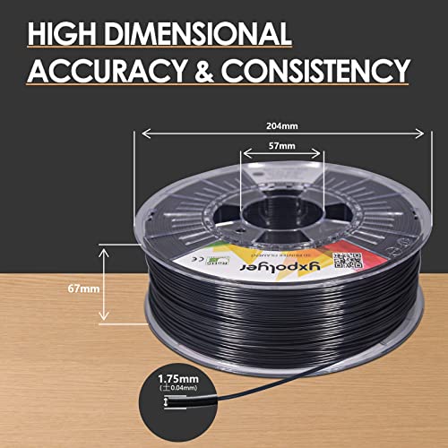 YXPOLYER 1.75mm Durable Nylon Filament - 1kg Black