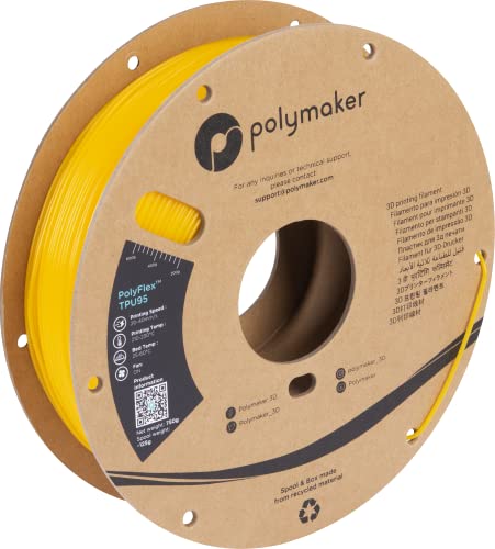 PolyFlex TPU95 3D Yellow Soft Filament