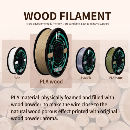 HP3DF Wood PLA Filament for FDM Printers