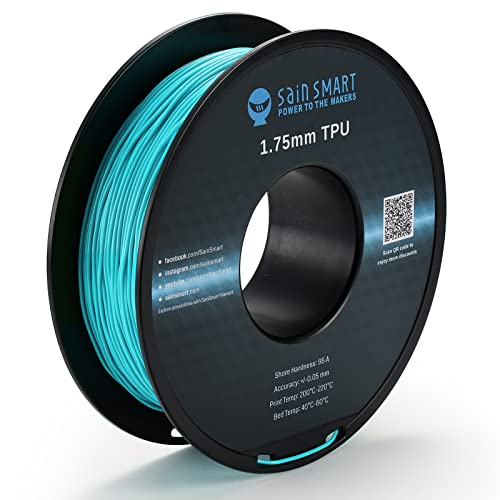 Neon Cyan Flexible TPU 3D Printer Filament