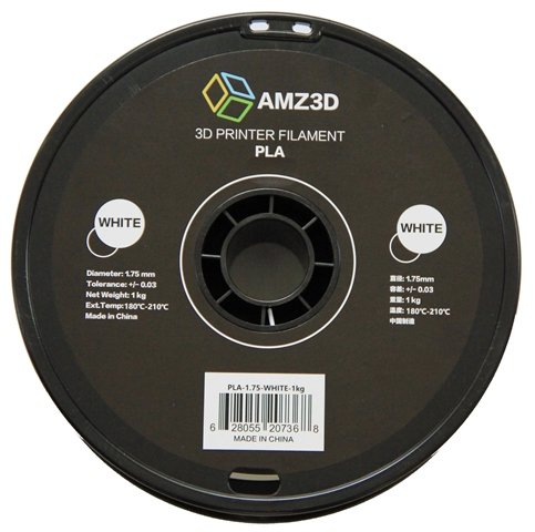 White AMZ3D 3D Printer Filament - 1kg