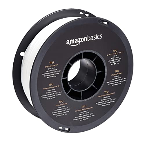 Amazon Basics TPU 3D Printer Filament, White