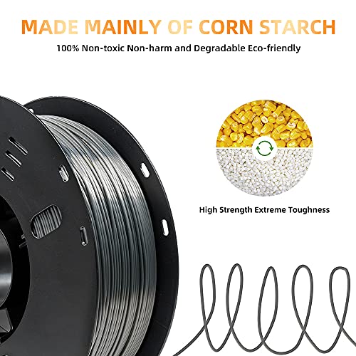 Voxelab Silk PLA 1.75mm Filament - Metal Gray