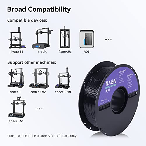 Flexible 3D Printer Filament - NAGA TPU 1.75mm