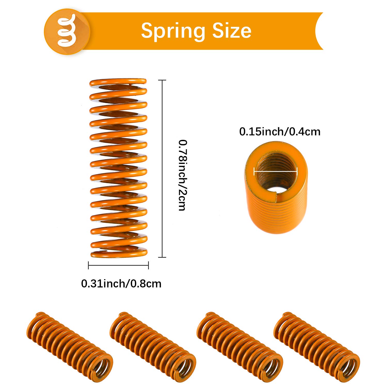 Creality 3D Ender3 Extruder Upgrade Aluminum Drive Feed Bowden Extruder with Red Hand Twist Leveling Nut, Bed Level Spring for Ender 3 5, CR-10