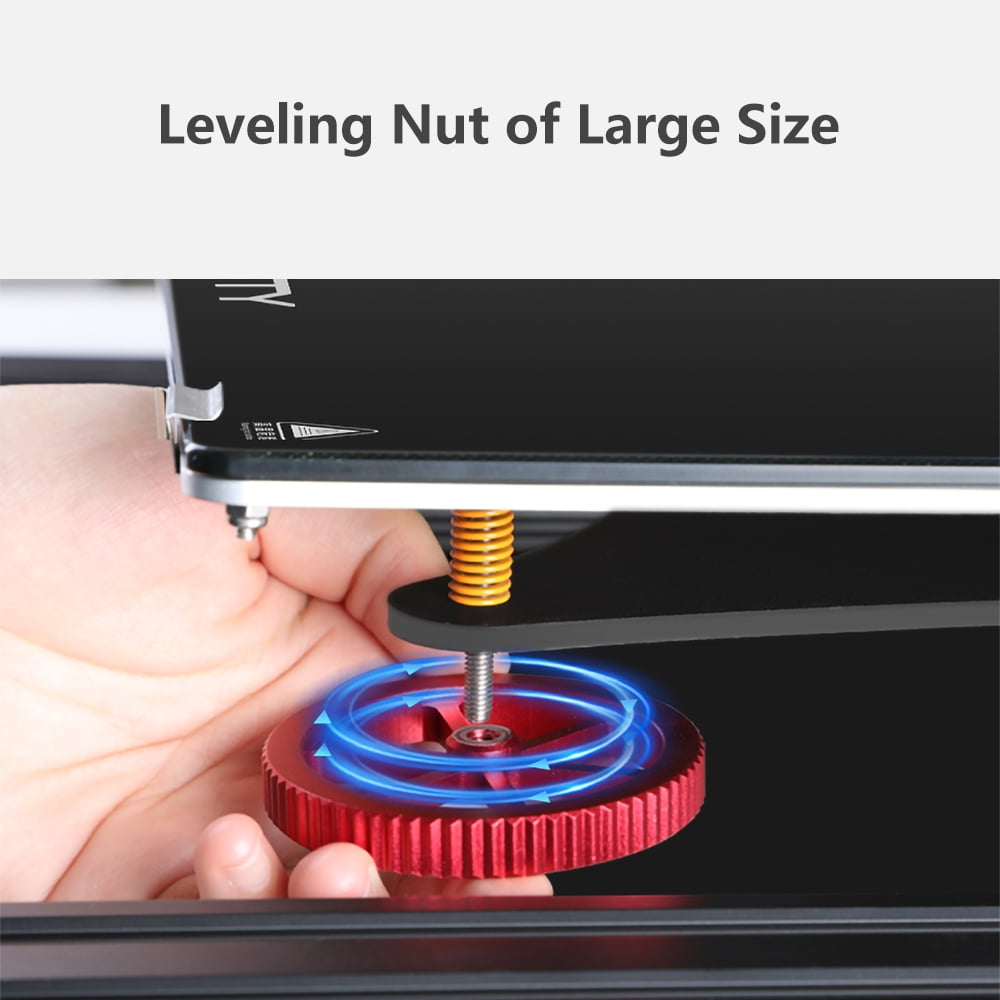 Creality 3D Ender3 Extruder Upgrade Aluminum Drive Feed Bowden Extruder with Red Hand Twist Leveling Nut, Bed Level Spring for Ender 3 5, CR-10