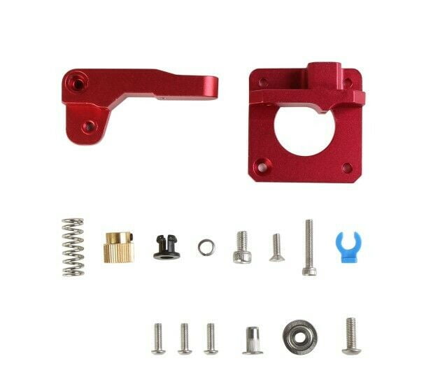Creality 3D Ender3 Extruder Upgrade Aluminum Drive Feed Bowden Extruder with Red Hand Twist Leveling Nut, Bed Level Spring for Ender 3 5, CR-10