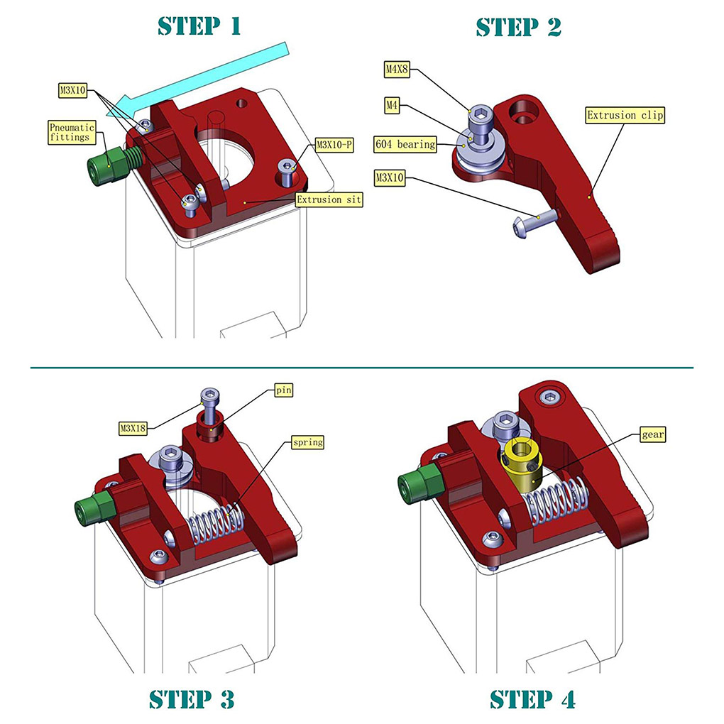 Ender 3 Pro Mk8 Extruder Upgrade Kit