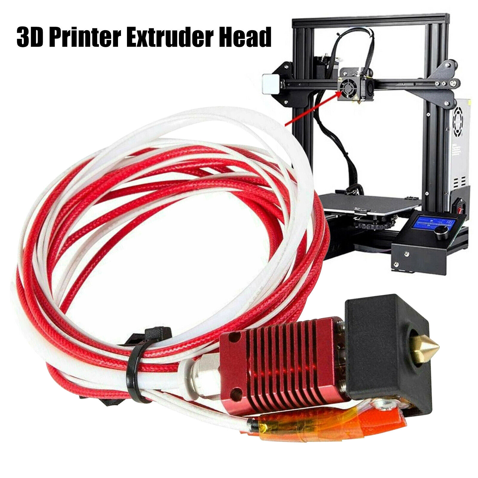 For Creality Ender 3/3PRO/5PR 3D Printer Upgrade Extruder Assembled Hot End