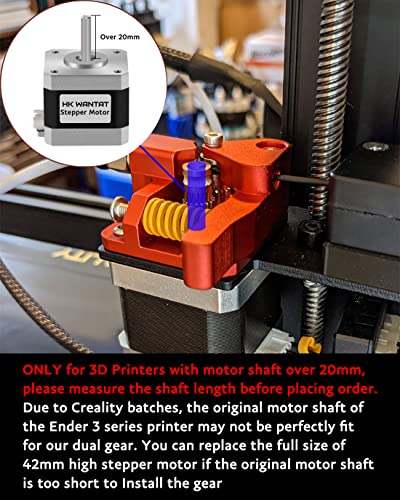 HKWANTAT Dual Gear Extruder for Ender 3 3D Printers